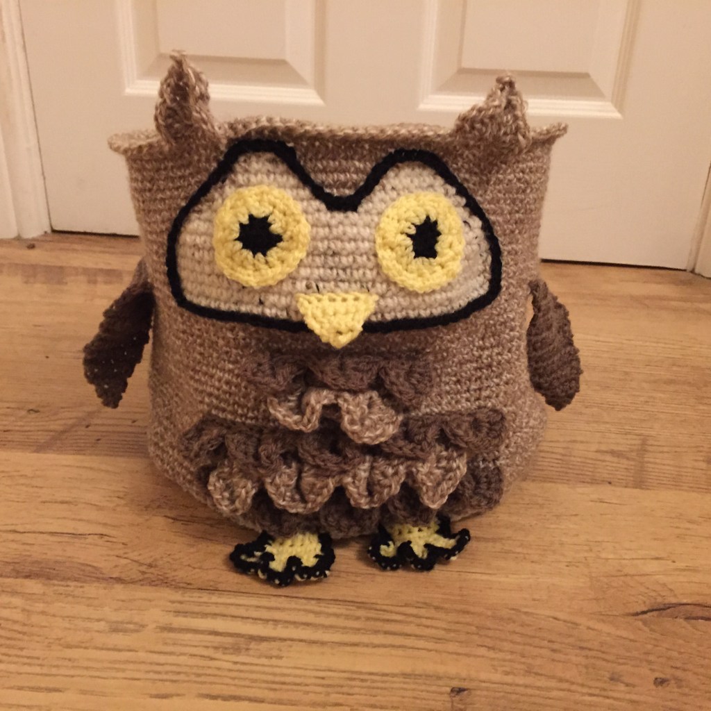 Crochet ‘Owen The Owl’ Owl Storage Basket Pattern – Great For Storing Wool/Projects&nbsp;In