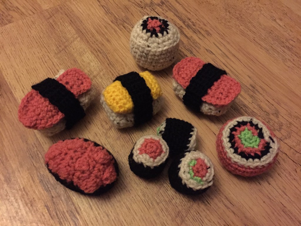 Crochet Food Series: Crochet Sushi Patterns – Moving On From Breakfast Food To Something A Bit More Adventurous!