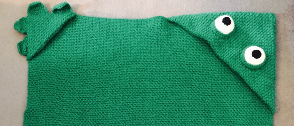 Crochet Frog Hooded Blanket Pattern