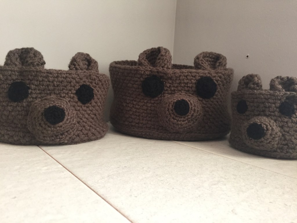 Crochet Storage Basket Series: Bear Crochet Storage Baskets&nbsp;Pattern
