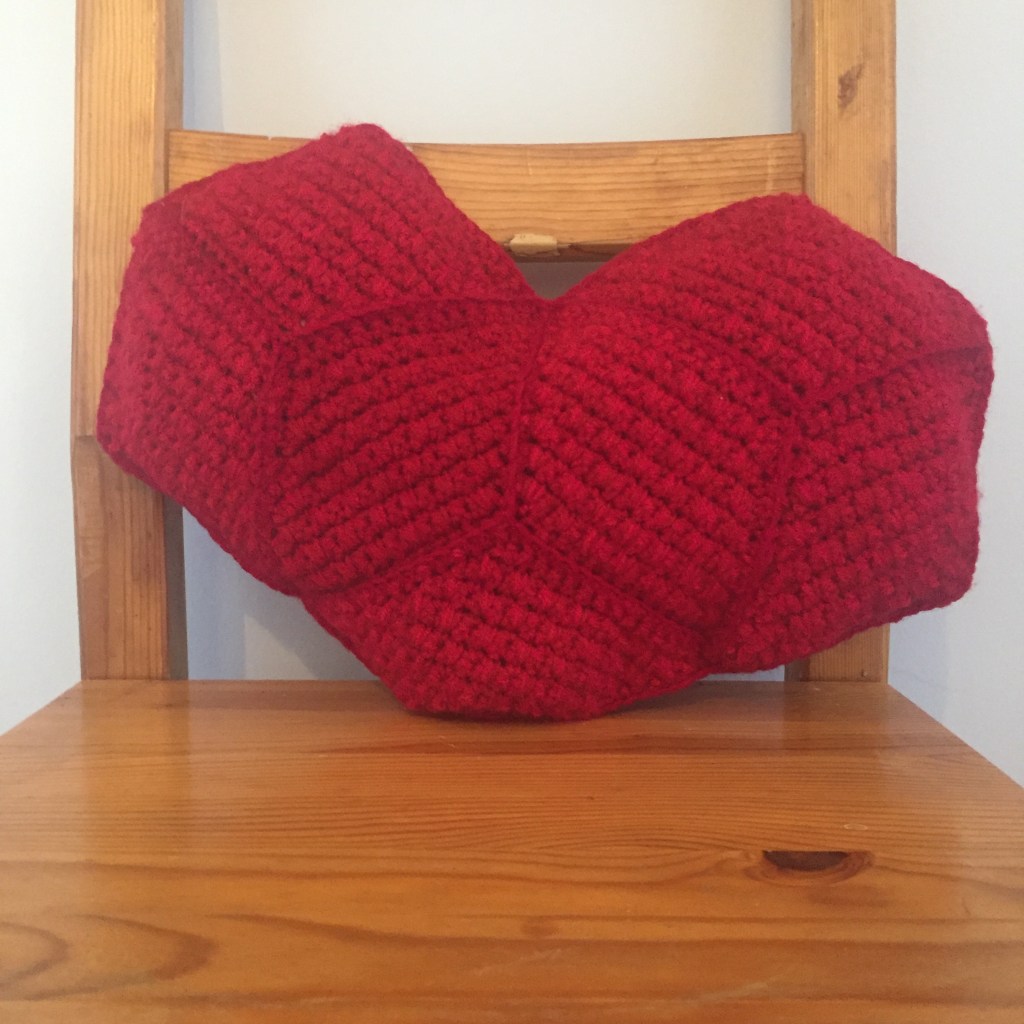 Crochet Tumbling Blocks Effect Heart Cushion Pattern – Take&nbsp;2!