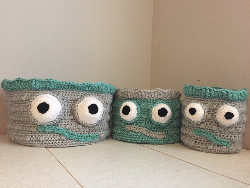 Crochet Storage Basket Series: Crochet Storage Baskets Monsters&nbsp;Pattern