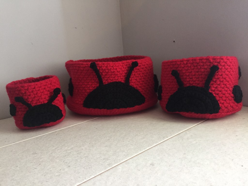 Crochet Storage Basket Series: Ladybird Storage Baskets&nbsp;Pattern