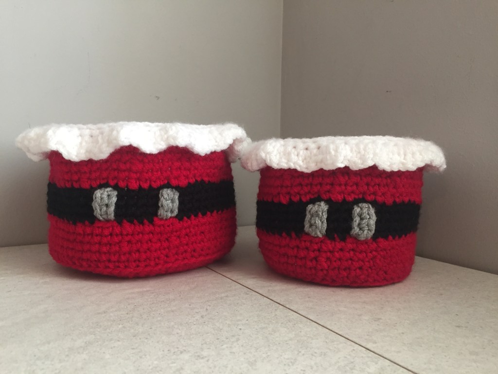 Crochet Storage Basket Series: Christmas Makes Are Continuing – Crochet Santa Storage Baskets&nbsp;Pattern