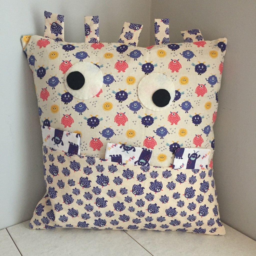 Sewing Tutorial: Monster Reading Cushion With Book Storage&nbsp;Pocket